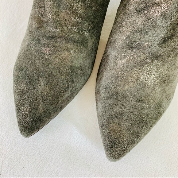 {Coclico} NEW Joy Metallic Suede Ankle Boots - Picture 4 of 8